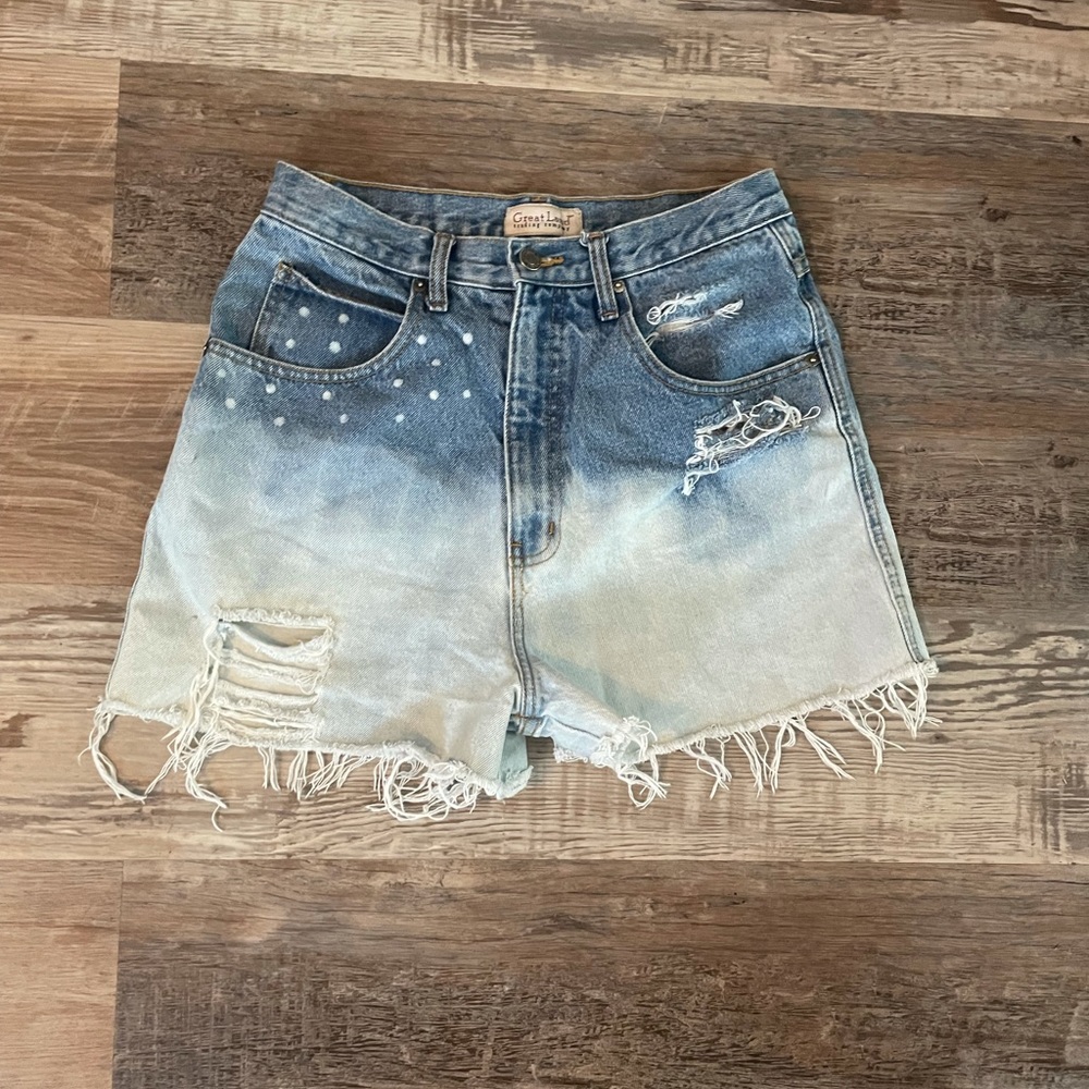 High waisted jean shorts